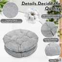 Jerify Floor Pillow Cushions Large Round Square Large Meditation Floor Pillow for Classroom Adult Meditation Picnic Party Seating Learning Daycare School(Round,Light Gray,8 Pcs)