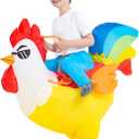 Chicken Costume Kids, Inflatable Costumes for Kids/Boy/Girls, Blow up Rooster Costume for Halloween Party (Yellow)
