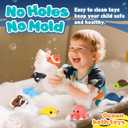 Zippytots 8 PCS Ocean Animal Bath Toys Mold Free Infant Bath Tub Toys for 12 Months - No Hole Bathtub Toys for Toddlers 1-3 Water Pool Toys for Baby Toddler Ages 1+