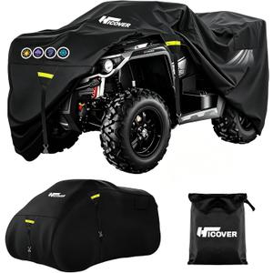 600D ATV Cover for Polaris Kawasaki Yamaha Suzuki Honda | Waterproof Heavy Duty Trailerable 4 Wheeler Cover Waterproof Outdoor Quad Cover All Weather Season UV Protection