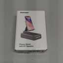 Cell Phone Stand with Wireless Bluetooth Speaker and Anti-Slip Base HD Surround Sound Perfect for Home and Outdoors with Bluetooth Speaker for Desk Compatible with iPhone/ipad/Samsung Galaxy (Black)