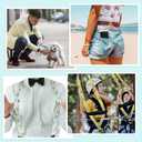 6 Rolls 1.5 inch Feather Nylon Webbing Belt Webbing Straps Purse Straps Backpack Straps Nylon Belt in Thermal Transfer Patterns for Seatbelt, Bags, Backpacks, Handles, Luggage, Slings