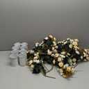 Domensi 8 Sets Wedding Centerpiece for Table Artificial Rose with Vase Fake Bouquets and Metal Pot Floral Arrangements for Holiday Party Event Table Decor (Champagne Gold)