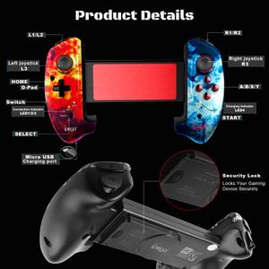 Joso Wireless Controller for iPad & Tablet, Compatible with iPhone & Android Phone, Bluetooth Game Controller with Clamp Lockable iPad/Tablet, Play COD Mobile, Genshin Impact, Cloud Gaming