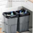 VEVOR Pullout Trash Can for Kitchen Cabinets, 27QTx2 Double Under Sink Garbage Waste Recycling Bin, Under Mount Waste Container, with Heavy Duty Metal Full Extension Sliding System and Handle Grey