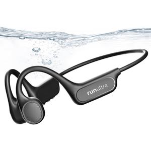 Bone Conduction Headphones, IPX8 Waterproof Swimming Headphones with 32GB MP3 Player, Bluetooth 6.0 Lightweight Open-Ear Sports Wireless Earphones for Running, Cycling, Gym, 10H Playtime