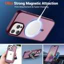 SUPFINE Magnetic for iPhone 16 Pro Case (Compatible with MagSafe) (Military Grade Drop Protection) Slim Translucent Matte Shockproof with Anti-Fingerprint Phone Case,Wine Red