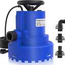 AgiiMan 1/4HP Automatic Submersible Water Pump, 2200GPH Sump Pump Utility Pump for Pool Draining, Water Removal Pump with 33' Power Cord for Flooded Areas, Swimming Pool, Flooded House Basement, Navy