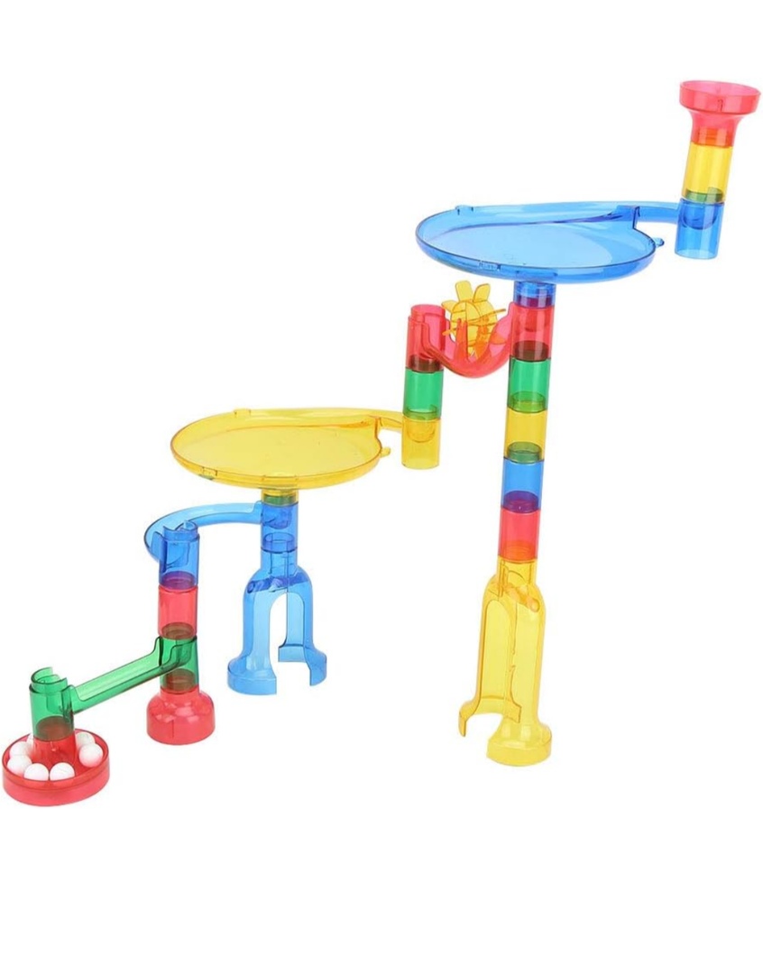 Educational Labyrinth Race Marble Toy with Bright Colors for, Great Brain Stimulating Toys to Develop Practical Skills, Safe and Not for 4 (38pcs)