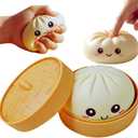 Dumpling Squishy Toy 2026 Upgraded White, Dumpling Squishy Mystery Box, Dumplings Stress Balls Fidget Sensory Toy, Soft Squeeze Decompression Dough for Adults(White)