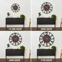 Large Wall Clock for Living Room Decor, 16 Inch Non Ticking Silent, Battery Operated Modern Vintage Oversized Wall Clock for Bedroom Kitchen