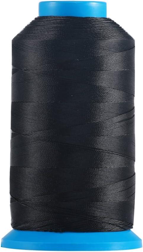 YOKER Bonded Nylon Sewing Thread 1500 Yard Size 69 T70 210D/3 for All Embroidery Machines Leather Bag Shoes Canvas Color Black