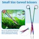 hygger 6-in-1 Long Aquarium Aquascaping Tools Kit, Color Stainless Steel Premium Aquatic Plant Tweezers Scissors Spatula Kit Comes with 1 Tool Holder and 1 Cleaning Cloth, for Fish Tank Starters