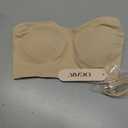 OEAK Strapless Bras for Women Wireless Bandeau Bra Non Slip Push Up Tube Top Seamless Bras Comfortable Padded Bralette (Beige, XS)