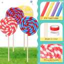Maasechs 4 Set Jumbo Lollipop DIY Kits, Large Fake Candy Props, Huge Lollipop Model for Photography, Yard Signs, Party Decorations(Red,Yellow,Blue,Purple)