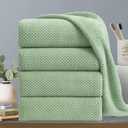 Extra Large Bath Towels Set 35x70 Inches - Green Luxury 600 GSM Oversized Bath Sheet Towel,Ultra Soft Microfiber - Quick Dry,Highly Absorbent Shower Towels Spa Hotel Bathroom Towel Set (4-Pack)