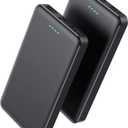[2 Pack]Portable Charger Power Bank 10000mAh,Ultra Slim Portable Phone Charger with USB C Input & 2 Output Backup Charging External Battery Pack Compatible with iPhone 16/15/14/13/12,Android Phone etc