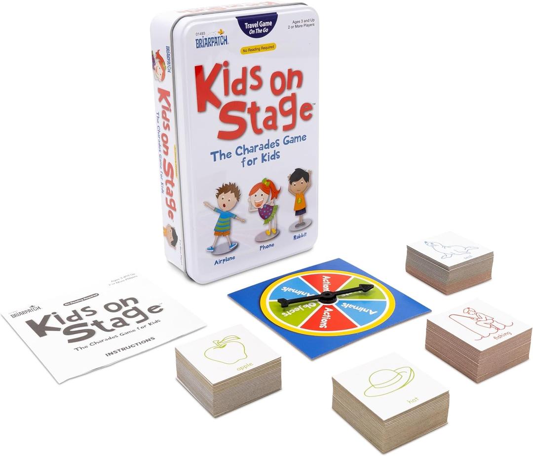 Briarpatch | Kids on Stage: The Charades Game For Kids Travel Tin, Ages 3+ (Small)