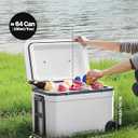 VEVOR Ultra-Light Hard Cooler, Ice Retention Cooler with Heavy Duty Handle, Ice Chest Lunch Box for Camping, Travel, Outdoor, Keeps Cool for up to 6 Days, 30% Lighter Than Rotomolded Coolers (size: 22.83 x 17.32 x 15.75 inches ( 45QT ) with wheels)