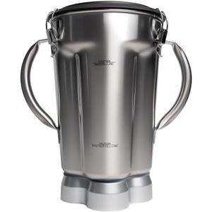 136oz Stainless Steel Blender Pitcher Compatible with Waring CB15 Series
304 Food-Grade Jar with Dual Stay-Cool Handles & Snap-Lock Lid, Commercial Heavy-Duty for CB15/CB15T/CB15V/CB15SF/CB15TSF