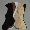 6 Pairs Slouch Long Scrunch Knee High Boot Socks - Knit Stacked for Women (One Size, Multicolor)