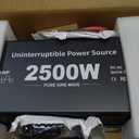 2500W Sump Pump Battery Backup System, Pure Sine Wave Inverter Charger with 25A Fast Charging, Auto Transfer Switch for Basement Flood Protection During Outages, LCD Remote, 12V Deep Cycle Compatible