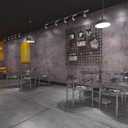BOMENG Concrete Wallpaper Peel and Stick Metallic Bathroom Wall Paper