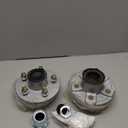 2 Sets Galvanized Trailer Hub Kits 5 on 4.5'' for 3500 lbs 1-1/16'' to 1-3/8'' #84 Tapered Axle, Prelubricated L44649 L68149 Bearings 5x4.5 Trailer Idler Hub 5 Lug Bolt Trailer Wheel Hub Kit