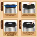 Vacuum Coffee Canister, Coffee Bean Storage with Scoop, Stainless Steel Airtight Food Storage Container, Perfect for Coffee Beans,Coffee Grounds,Loose Leaf Tea (1200ml*2 Matte Black)