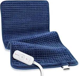 Electric Heating Pad for Back Pain & Cramps Relief, Electric Throw, Auto Shut Off, Machine Washable, Moist Heat Pad for Neck & Shoulder - Valentines Day Gifts for Her Him, Extra Large 35x20