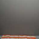 Striped Linen Throw Pillow Covers 16x16 Inch (Set of 2), Orange and White Decorative Pillowcases for Sofa, Couch, Bed, and Outdoor Patio
