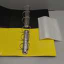 Sinload 2 Set Show Bill Binder with Sleeves for Broadway and Theatre 3 Ring 9.5 x 9.5Theater Program Holder with 40 Sheet Protectors PU Leather Playbill Binders Playbill Holder(Yellow and Black)