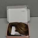 REECHO Clip in Hair Extensions, Hair Extensions Thick Long Lace Weft Lightweight Synthetic Hairpieces for Women (24 Inch-240 Gram(Pack of 5), Chocolate Brown with Golden Blonde Highlights)