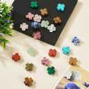 FASHEWELRY 22Pcs Mini Cross Gemstone Beads Bulk Assorted Tiny Pocket Easter Crosses Crucifix Crystal Natural Stone Cross Charm Beads for Bracelets Earring Necklace Jewelry Making