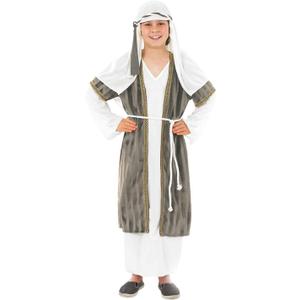 fun shack Boys Shepherd Costume for Kids, Joseph Costume for Boys, Shepherd Boy Outfit, Nativity Dress-Up (X-Large, Gray)