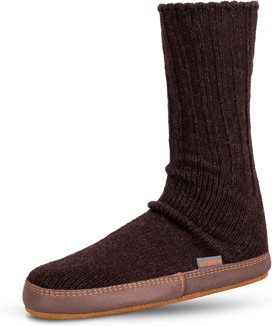 Men's and Women's Original Slipper Sock - Comfortable Men's and Women's Slipper Sock with Cloud-Like Feel, Soft and Moisture Wicking Crew Length, Genuine Suede Sole (9.5-10.5 Women/7.5-8.5 Men)