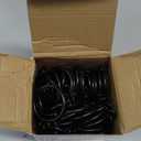 Maitys 100 Pcs Metal Curtain Rings with Eyelet 1.5-inch Inner Diameter Eyelet Curtain Rings for Drapery Clips Hooks for Sliding Window Bathroom Door Shower Rod (Black)