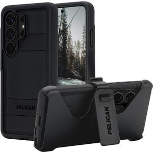 Pelican Voyager Samsung Galaxy S26 Ultra Case [Magnetic & Wireless Charging] Cover with 24ft MIL-STD Drop Protection - Heavy Duty Case with Belt Clip Holster for Samsung Galaxy S26 Ultra 6.9" - Black