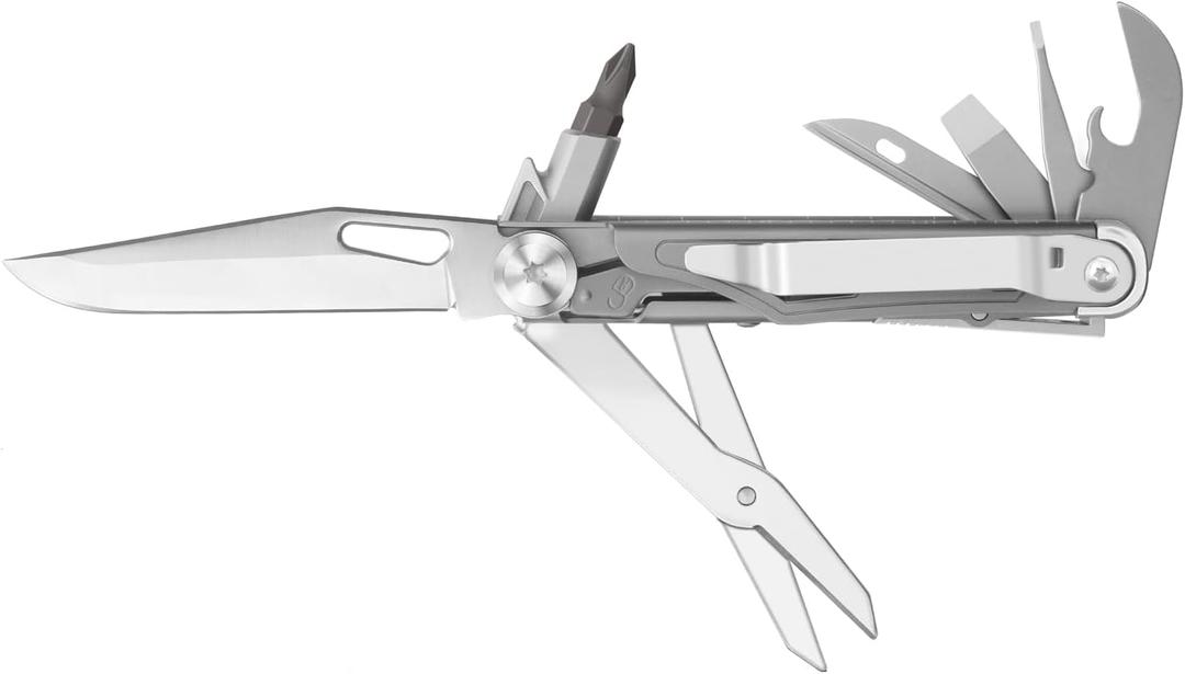ROCKTOL Multitool Pocket Knife,12-in-1 Multitool Knife,Titanium-Plated Handle,Pocket Clip,Large Scissors,Stainless Steel for Camping, Hiking, Survival, multitool for Men