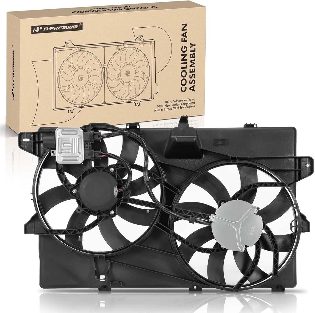 A-Premium Engine Radiator Cooling Fan Assembly Compatible with Select Ford & Lincoln Models - Edge 2007-2014, MKX 2007-2012 - Replace# 9T4Z8C607A