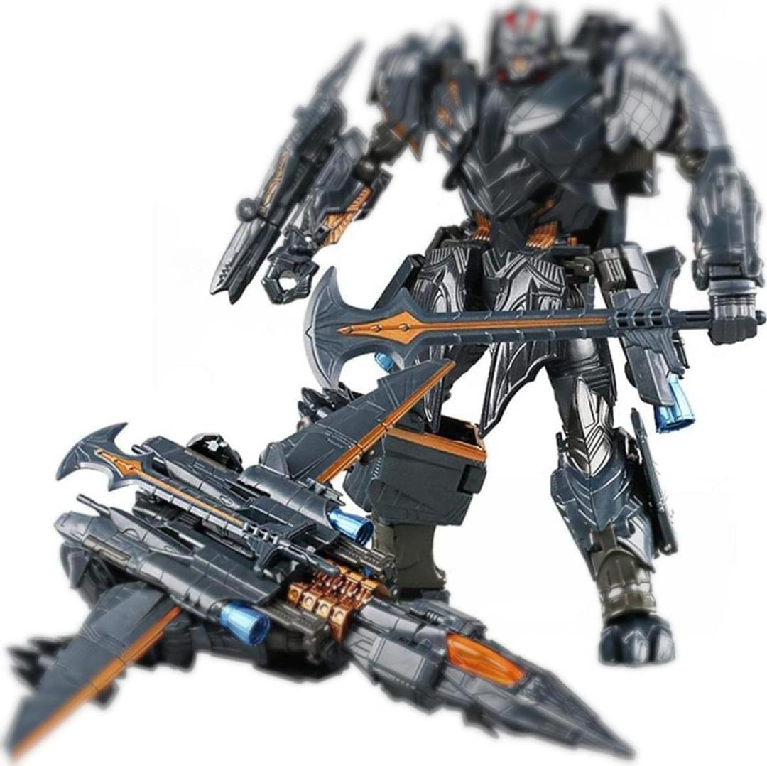 Deformation Action Figure Toy, Portable Car Model Alloy Deformed Robot Toy Gift for Kids Boys and Girls (Black-2)