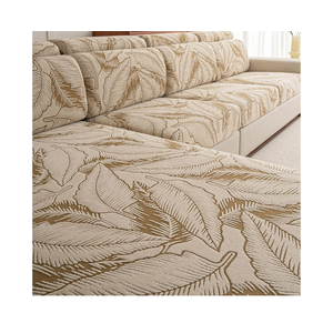 Cgeluy Sofa Cover Washable Sectional Couch Covers Sofa Slipcovers for 3 Cushion Couch Pet Friendly L Shaped Couch Protector Leaf Printed Covers for Dogs