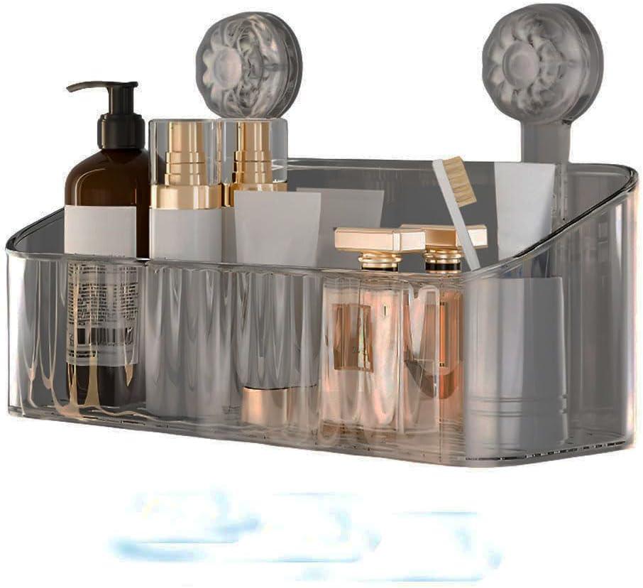 MuSgeIR Shower Organizer, Basket with Strong Suction & Removable Shelf - Huise Shower Caddy