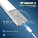 Under Cabinet Lighting, 4Pack Motion Sensor Light Indoor with 3 Color Temps, Rechargeable Under Counter Lights for Kitchen,Dimmable Closet Lights Battery Operated, 76 LED Motion Sensor Light Indoor