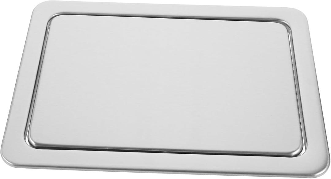 Sturdy Kitchen Countertop Trash Lid Rustproof Stainless Steel Tabletop Cover