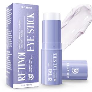 2 x Retinol & Caffeine Eye Balm Stick for Dark Circles, Puffiness, Fine Lines and Eye Bags, Anti Aging Under Eye Cream Smooths Wrinkles Moisture Stick (0.24oz/7g)