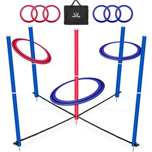 SWOOC Games - King Toss | Giant Ring Toss Game for Kids and Adults (4ft x 4ft) | Weatherproof Giant Outdoor Games for Adults and Family | Backyard Activities | Outside Yard & Lawn Game | Beach Fun