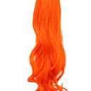 karlery Curly Clip In Thick Claw Drawstring Ponytail Multi-colored Hair Pony Tail Hair Extension (Orange)