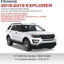 Black LED Headlight Compatible with 2016-2019 Ford Explorer