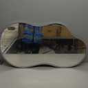 Hasipu Irregular Wall Mirror - 35"x20" Asymmetrical Mirror, Modern Decorative Mirrors for Living Room, Entryway, Hallway, Bathroom, Bedroom,Wall Mounted Home Decor (Silver)